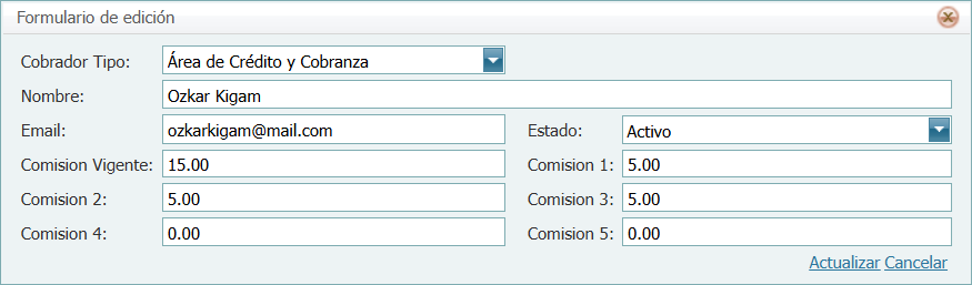 Cuantas Por Cobrar Cobrador Lleno