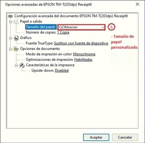 S F Impresion Incompleta Dispositivos e Impresoras Impresoras y Escaneres Epson Ventana Propiedades de Impresora Seleccionar