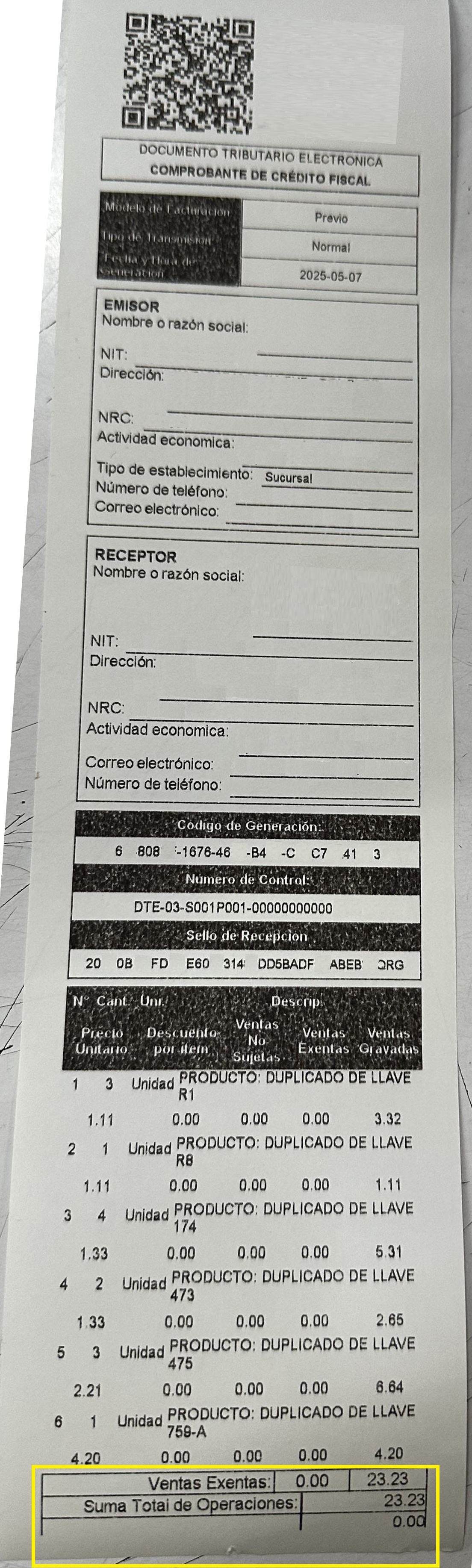 S F Impresion Incompleta