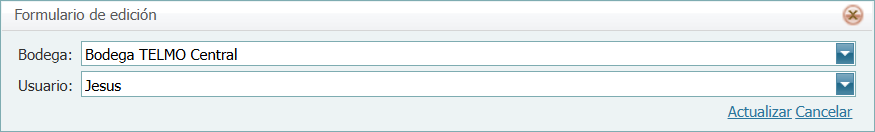 Seguridad Por Usuario Bodegas Formulario Lleno