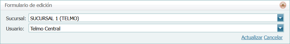 Seguridad Por Usuario Sucursales Formulario Lleno