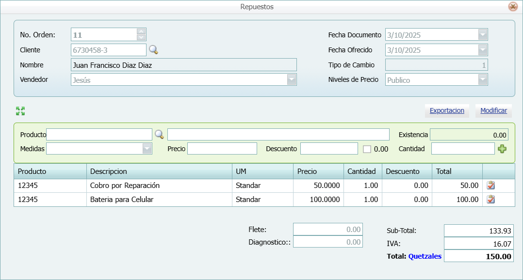 Help Desk Servicio En Taller Asignado Modificar