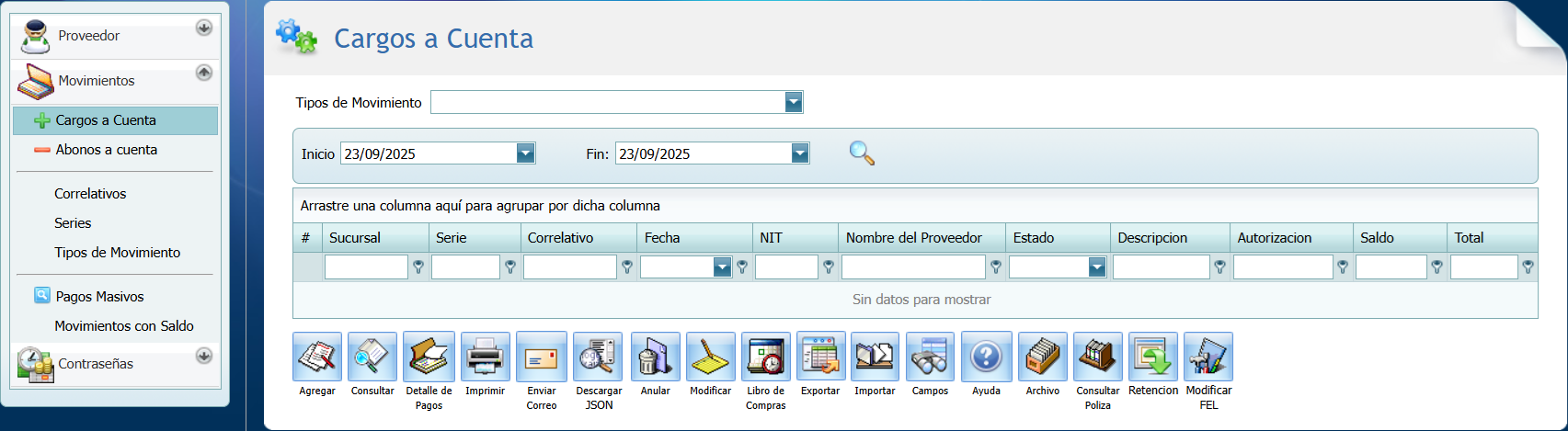 Cuantas Por Pagar Cargo Blanco