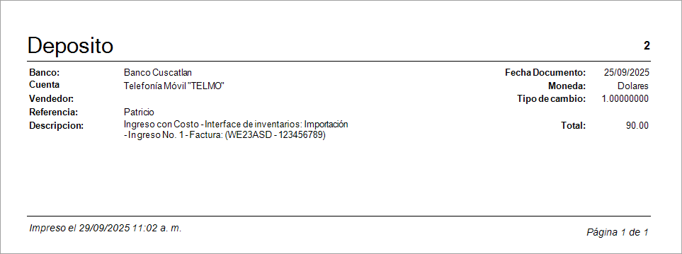 Bancos Conciliacion Consultar Campo