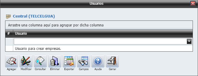 Crear Tipo de Entrega Usuario