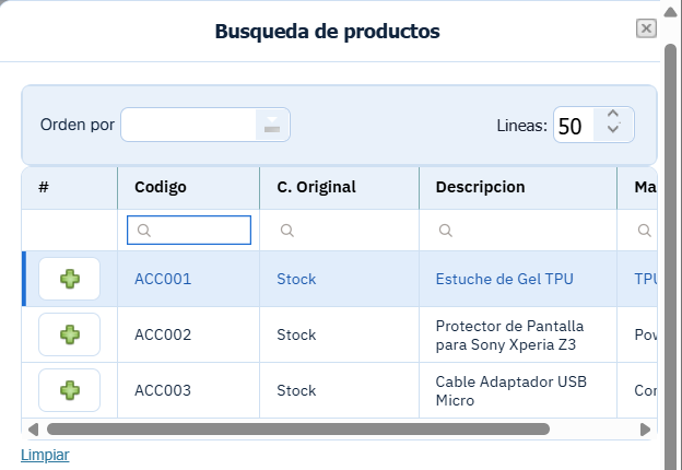 Inicio Facturacion Facturacion Pedidos Detalle Producto